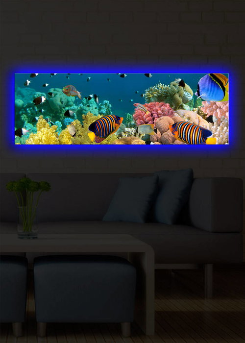 Wallity Lienzo Decorativo Iluminado con LEDs 30x90 cm Multicolor Wallity Lienzo Decorativo Iluminado con LEDs 30x90 cm Multicolor